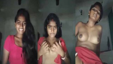 Sexy indian teen housewife revealing her nude body parts indian sex video