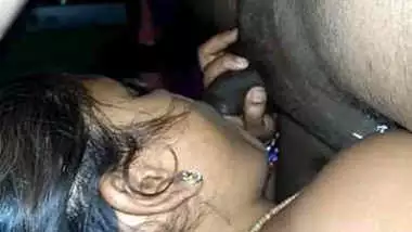 Indian Wife Boobs Pressing and Blowjob