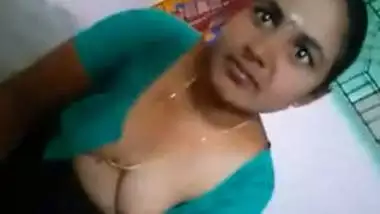 Indianpornplease - Female in blue panties shakes her xxx rear and poses with naked sex tits  indian sex video