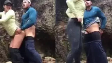 Outdoor fucking hill side indian sex video