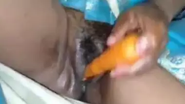 Fucking A Carrot With My Hungry Cunt