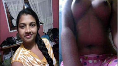 Libidinous indian female with a lovely face turns perverted porn fans on  indian sex video