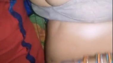 Voluptuous indian aunty opens xxx sized tits to view so guy licks them  indian sex video