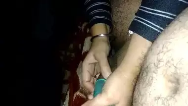 Applying condom
