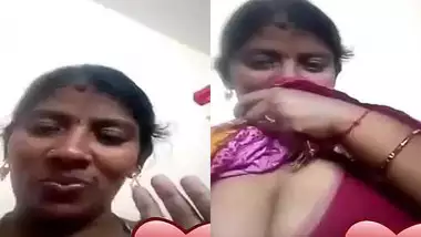 South indian wife showing her big boobs on video call indian sex video