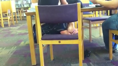 Candid tamil teenage's feet in library indian sex video