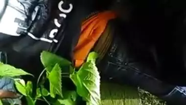 blowjob on public park trail - monster black cock sucked by tiny indian
