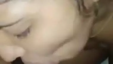 Bhabhi giving blowjob and taking cum in mouth