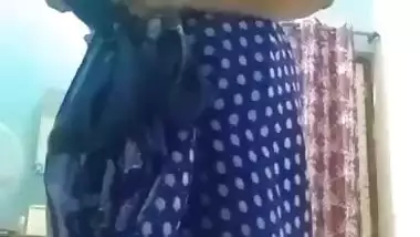 School teacher stripping saree and nude fingering