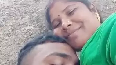 Sucking big boobs of Bhabhi outdoors on cam