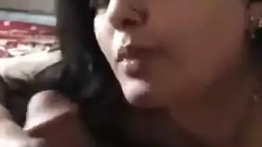 DesI Newly Married Wife Licking Husband's Cock