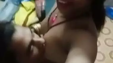 Sexy boobs sucking selfie MMS video