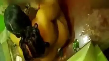 Indian aunty taking bath full nude hidden cam, been loaded up her husband