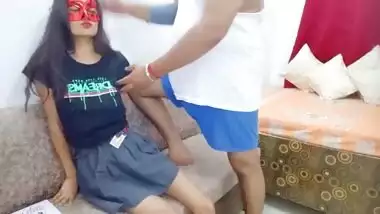 Indian school babe got fucked by uncle