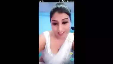 AT LAST SHERNI’s Navel Video !!! Leaked !!! White Saree,Yummy Boobs, Sexy Navel