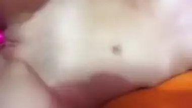 Girl Sweet Moaning And Fingering Her Pussy