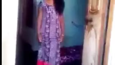 Desi Girl Lifting Nighty and Showing Her Shaved Pussy To Her Lover Small Clip