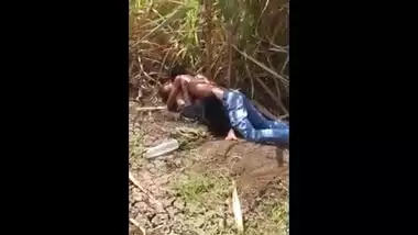Village teen having outdoor sex in a sugarcane field