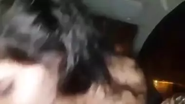 Pretty girlfriends Indian car sex with her lover