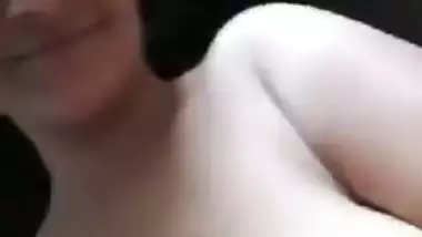 Big boobed Indian aunty naked solo