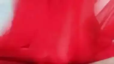 POV hot bhabhi in red saree