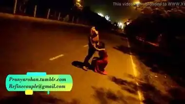 Pranya getting fucked on running road with Police Sirens behind