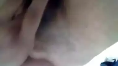 horny college girl fingering pussy