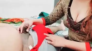 Desi Mom Catches Stepson Masturbating On Her Bra Panty Than Helping Him To Cum With Clear Hindi Voice Romantic