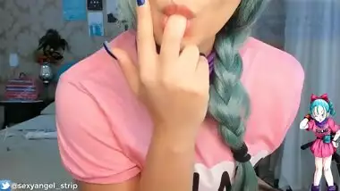 JOI PLAYING WITH BULMA COSPLAY JERK OFF INSTRUCTION ORGASM HITACHI