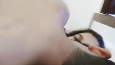 Hot sexy couple kissing selfie video