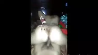Newly wed young couple having sex for the first time