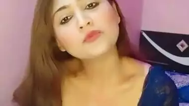 Hiral Radadiya Sedusing Hot videos in Blue dress