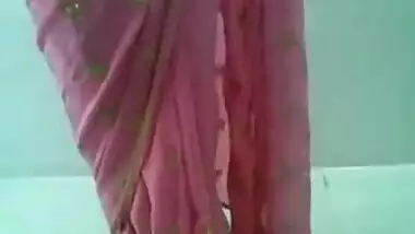 Hot Telugu bhabhi wearing a sari only to be stripped