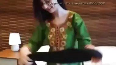 Sexy Pakistan bhabhi stripping her clothes