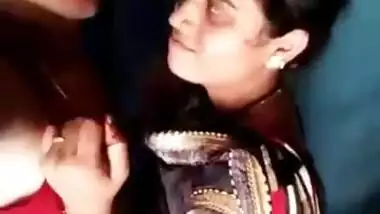 Sexy Indian Bhabhi getting her boobs sucked by Devar