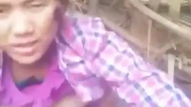 Man sucks boobs before fucking the milf in Nepali sex