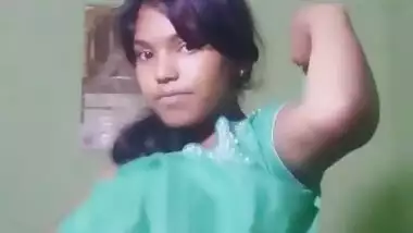 Hot Bhojpuri girl stripping her clothes