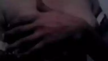 lipi fondling her boobs