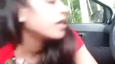 Indian Wife Blowjob in Car