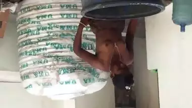 Desi village bhabi nude bath