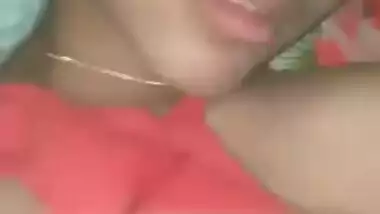 Sexy Desi girl boob pressing and pussy fucking