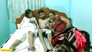 Desi Hot Boy Fucking Two Hot Girls Together! Indian Threesome Sex