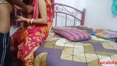 Red Saree Boudi Sex In Husband Hardly in dogy style