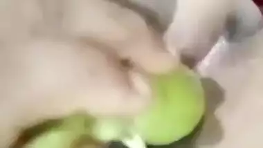 Unsatisfied bhabhi masturbating by vegetables