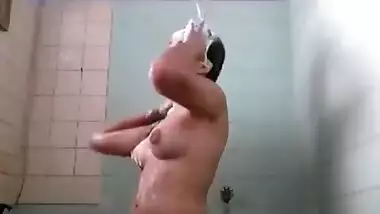 Sexy desi showering bathroom solo