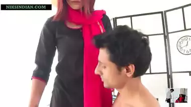 Desi stepmom strips a student & takes his cock...