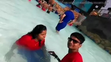 We and wife at water park