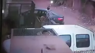 Quickly fucking on street caught in cctv