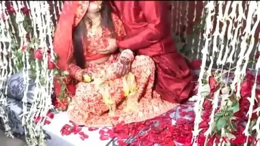 Indian couple’s rough suhagrat sex video