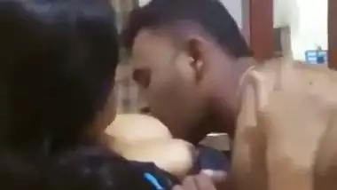 College Girl Enjoying with Boyfriend Friends in Hostel